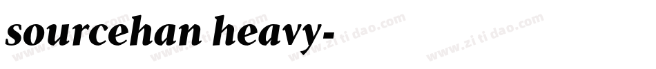 sourcehan heavy字体转换
